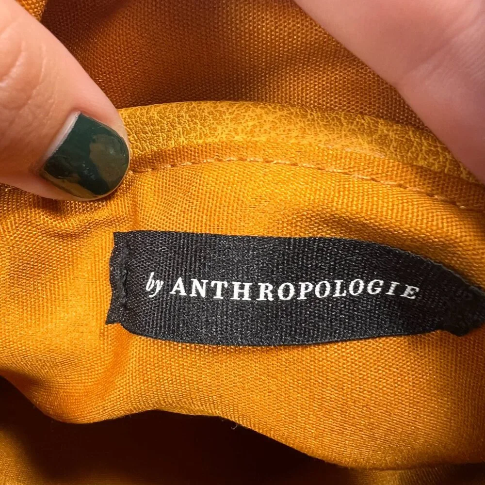 Anthropologie Womens Crossbody Bag‎ With Pouch Insert Mustard Yellow Boho Purse